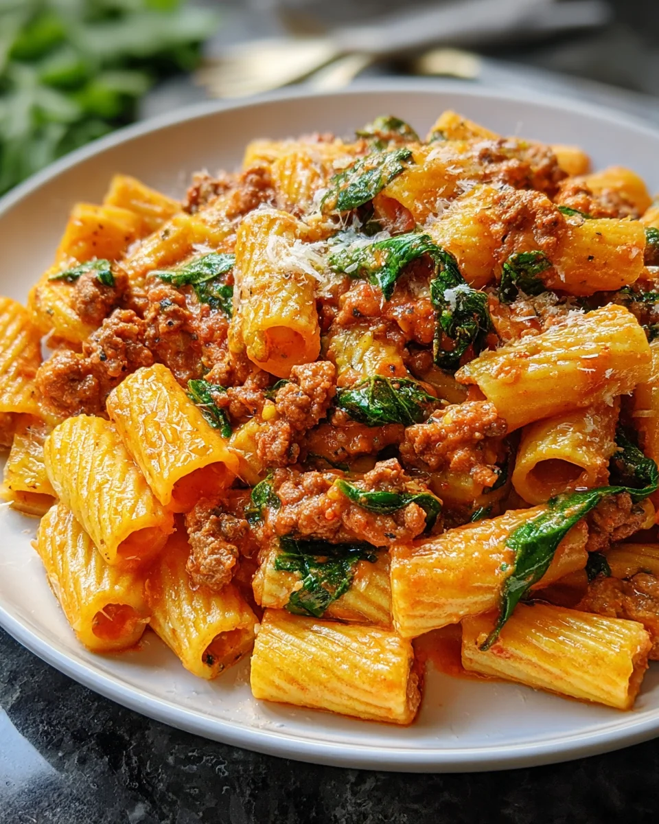 Creamy Sausage Rigatoni