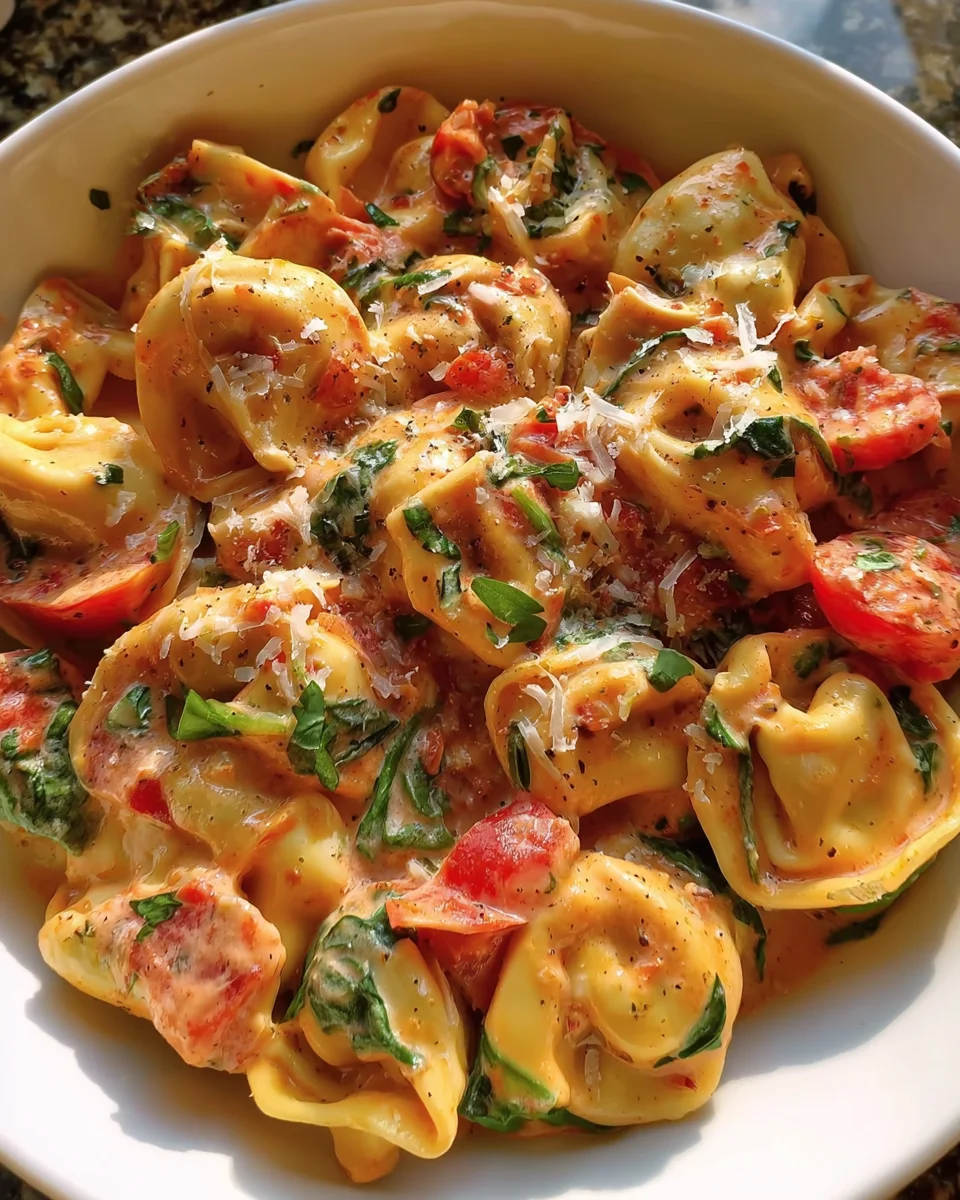 Creamy Tortellini with Tomatoes