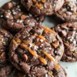 Double Chocolate Salted Caramel Cookies