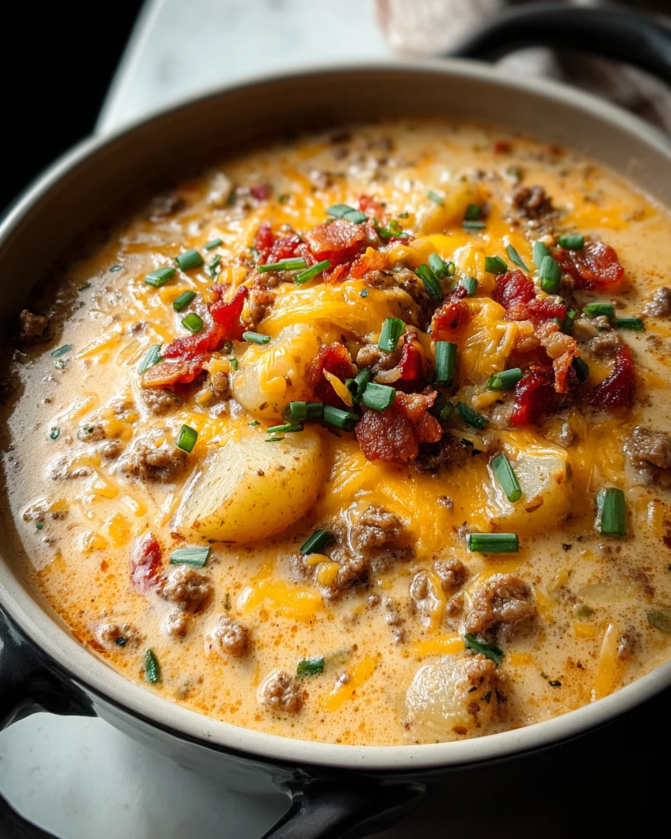 Easy Cheeseburger Soup