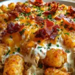 Easy Chicken Bacon Ranch Tater Tot Casserole