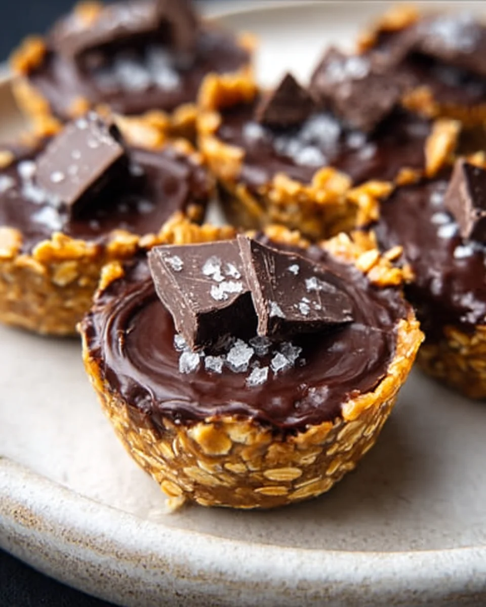 Easy No Bake Peanut Butter Oat Cups