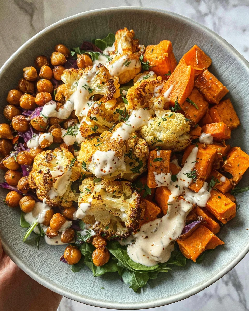 Easy Nourish Bowl Recipe with Tahini Yogurt Dressing