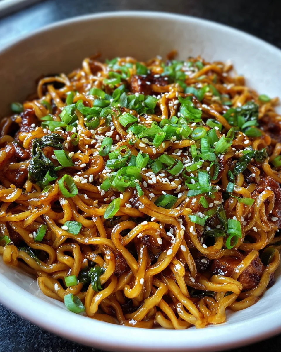 Easy Saucy Ramen Noodles