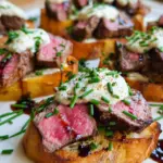 Easy Steak Crostini (with Horseradish Sauce)