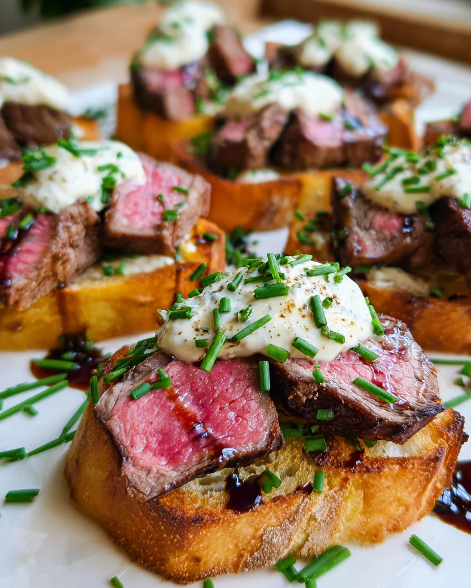 Easy Steak Crostini (with Horseradish Sauce)
