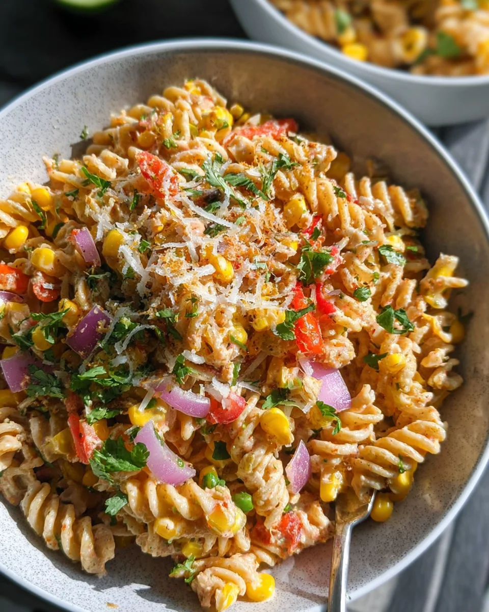 Esquites-Inspired Pasta Salad (Mexican Street Corn-Inspired)
