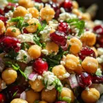 Feta & Cranberry Chickpeas with Lemon Vinaigrette