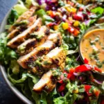 Fiesta Ranch Salad with Salsa Verde Chicken