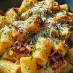 Garlic Butter Chicken with Rigatoni and Parmesan