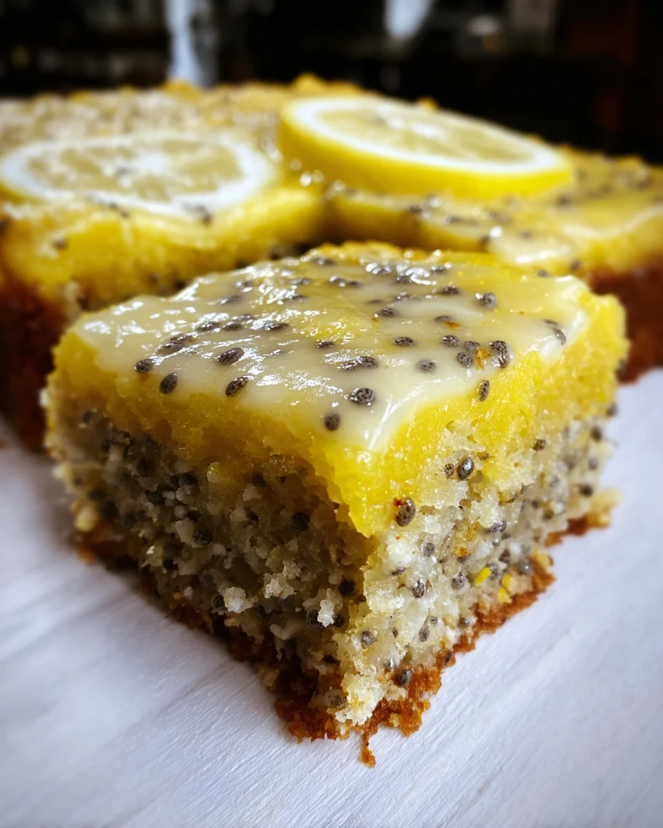 Glazed Lemon Poppy Seed Bars