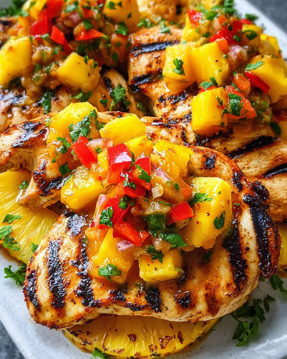 Grilled Mango Pineapple Chicken