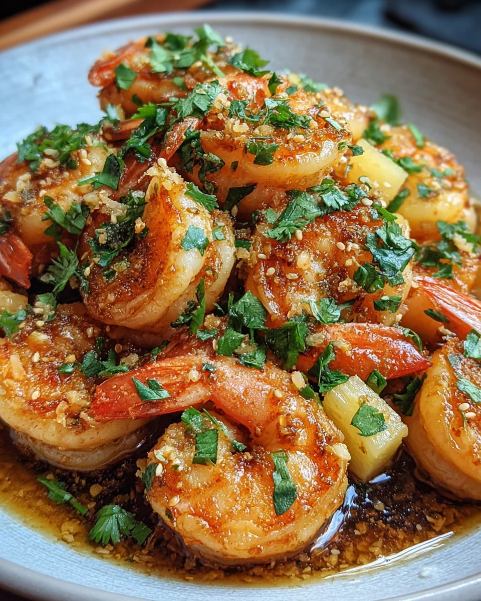 Hawaiian Garlic Shrimp