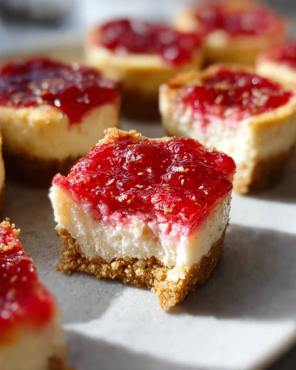 High Protein Healthy Strawberry Cheesecake Bites