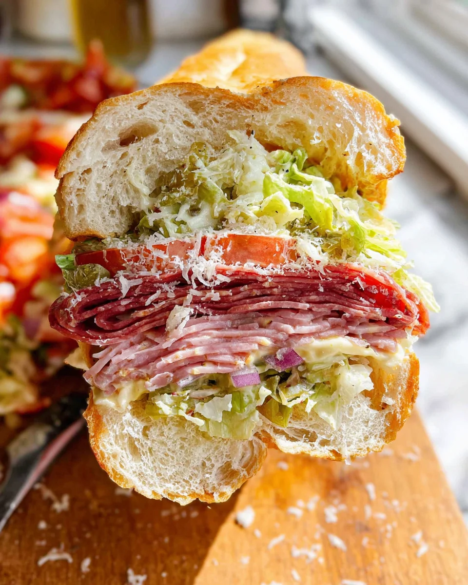 Italian Grinder Salad Sandwich (TikTok Viral Recipe)