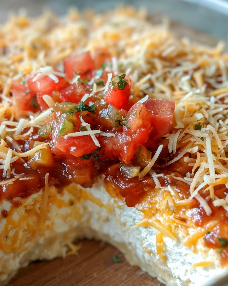 Layered Cream Cheese and Salsa Dip