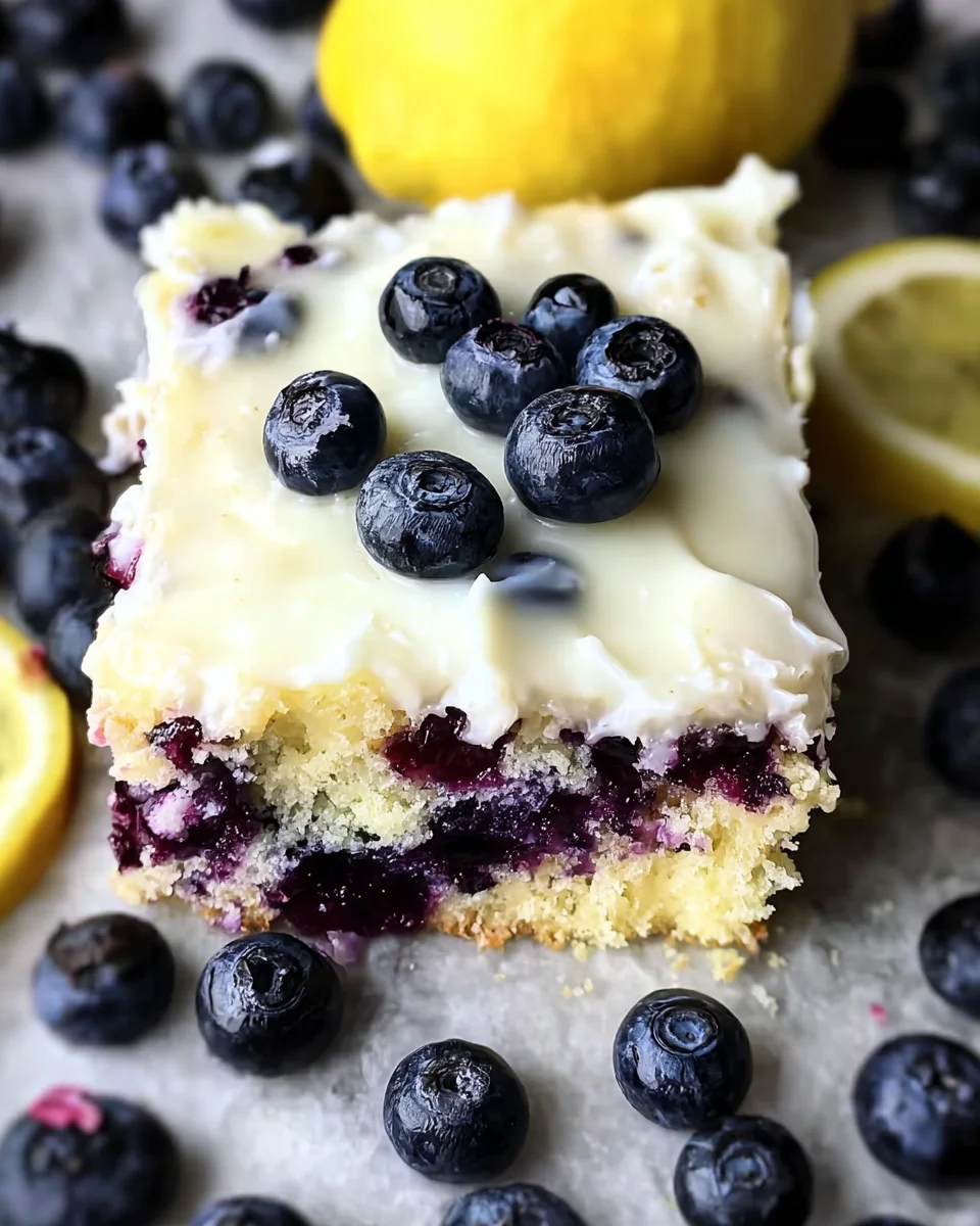 Lemon Blueberry Sheet Cake