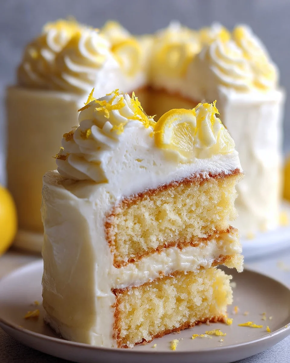 Lemon Velvet Cake with Lemon Cream Cheese Frosting