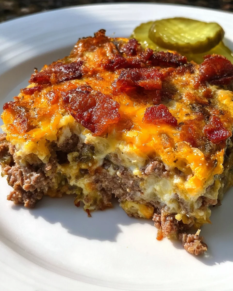Low-Carb Bacon Cheeseburger Casserole
