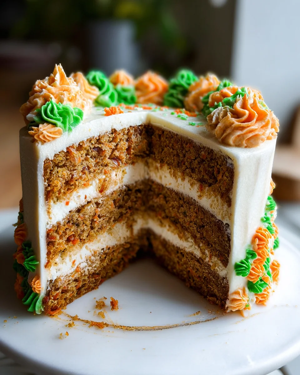 MOIST Vegan Carrot Cake Recipe with Cream Cheese Frosting