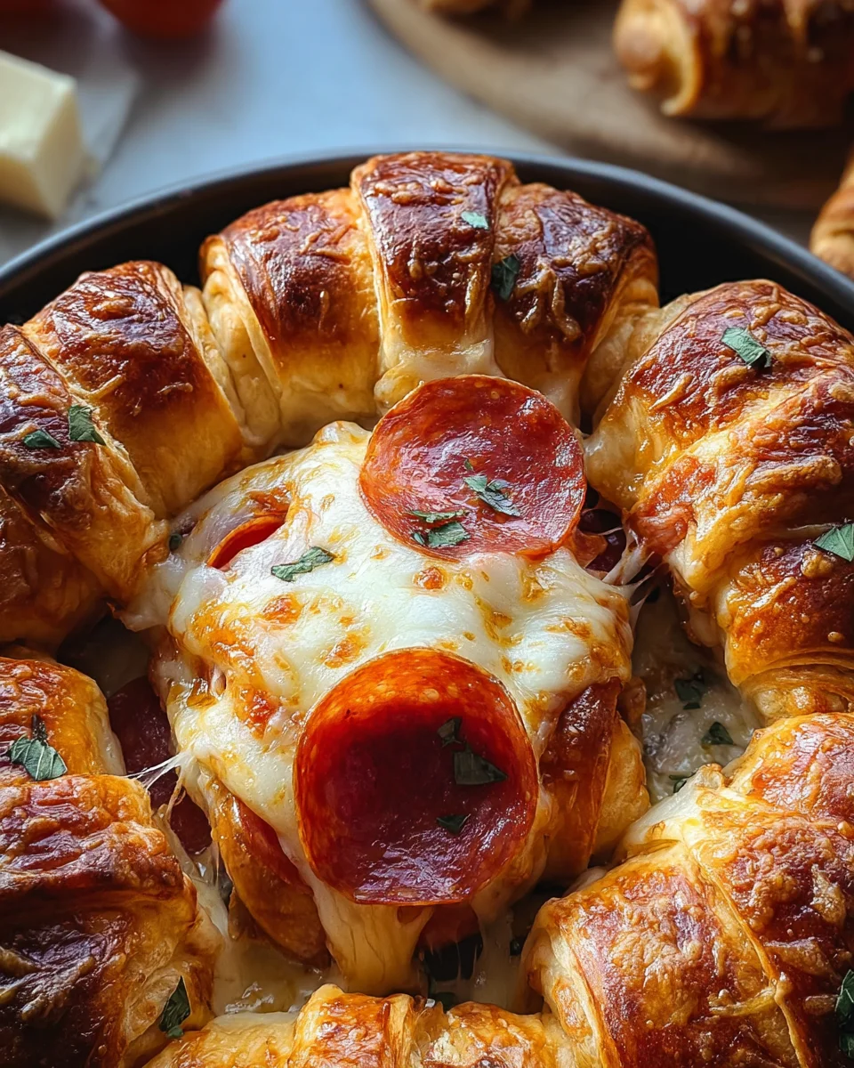 Mozzarella Pepperoni Croissant Rolls