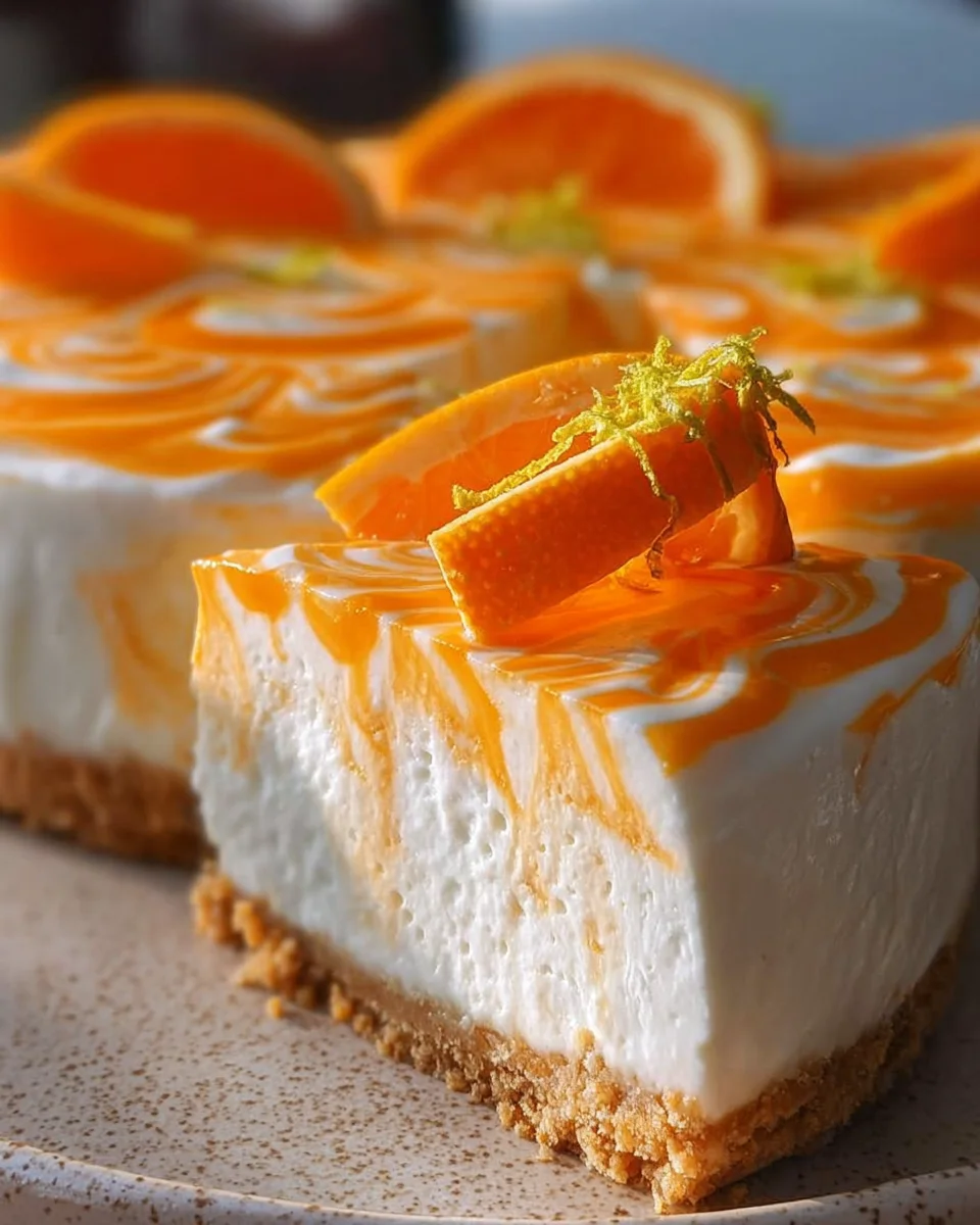 No-Bake Orange Creamsicle Cheesecake