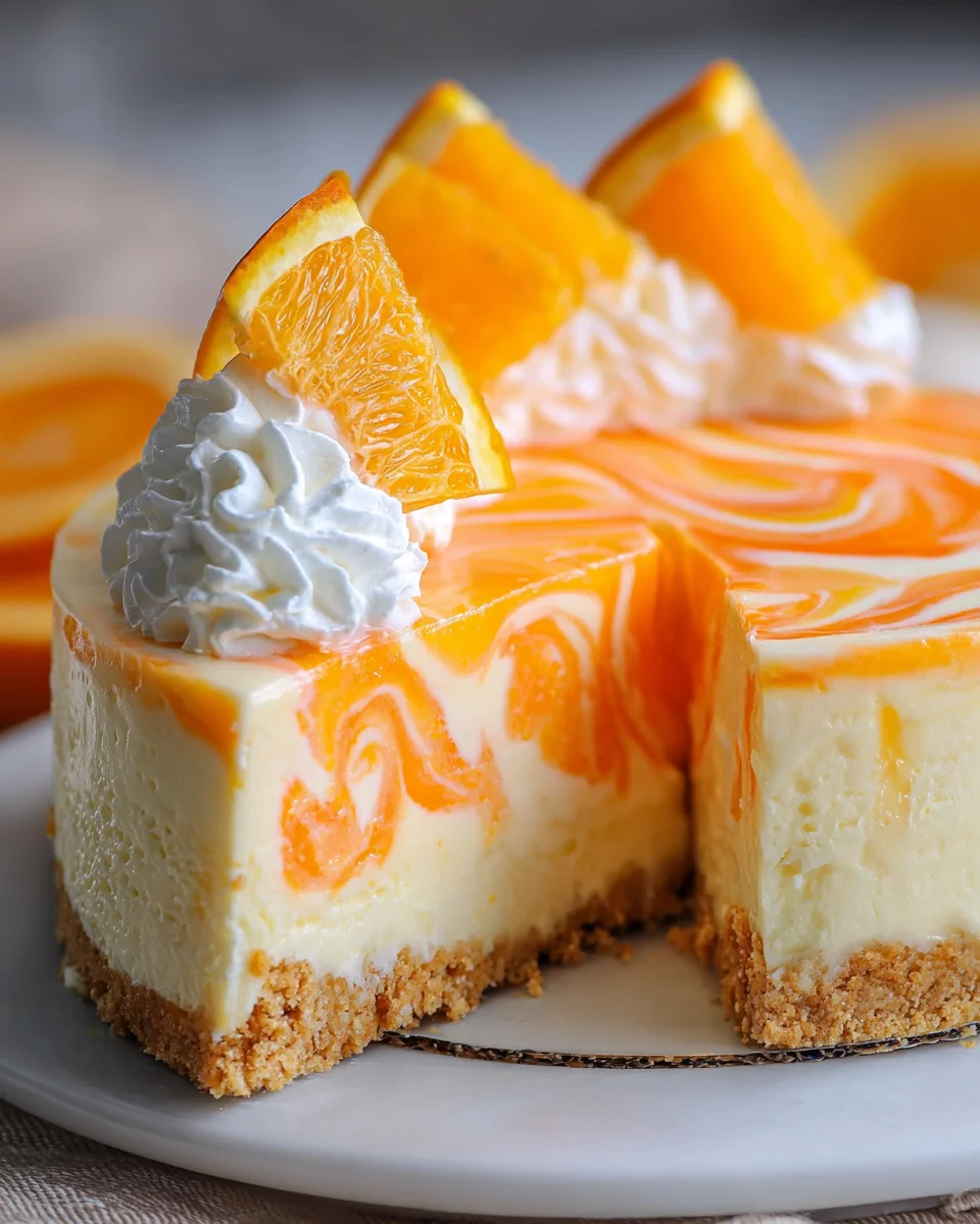 No-Bake Orange Creamsicle Cheesecake