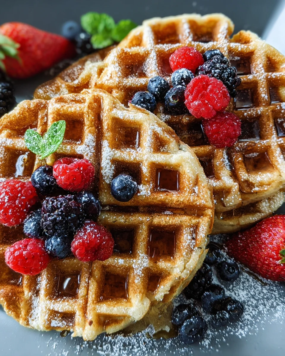 Oatmeal Cottage Cheese Waffles