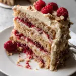 One Bowl Vegan Almond Raspberry Cake with Cream Cheese Frosting