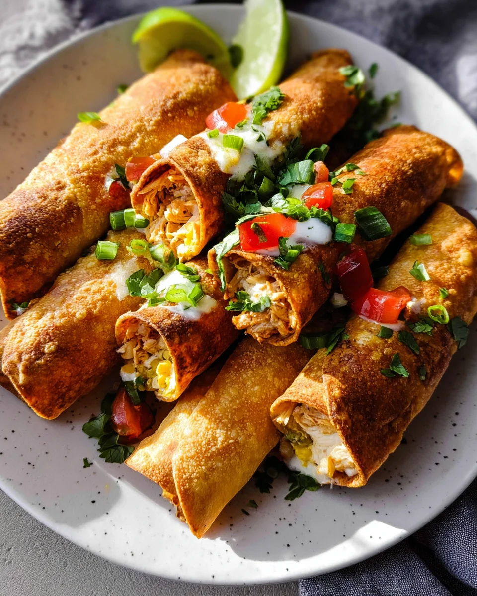 Oven Baked Chicken Taquitos Recipe
