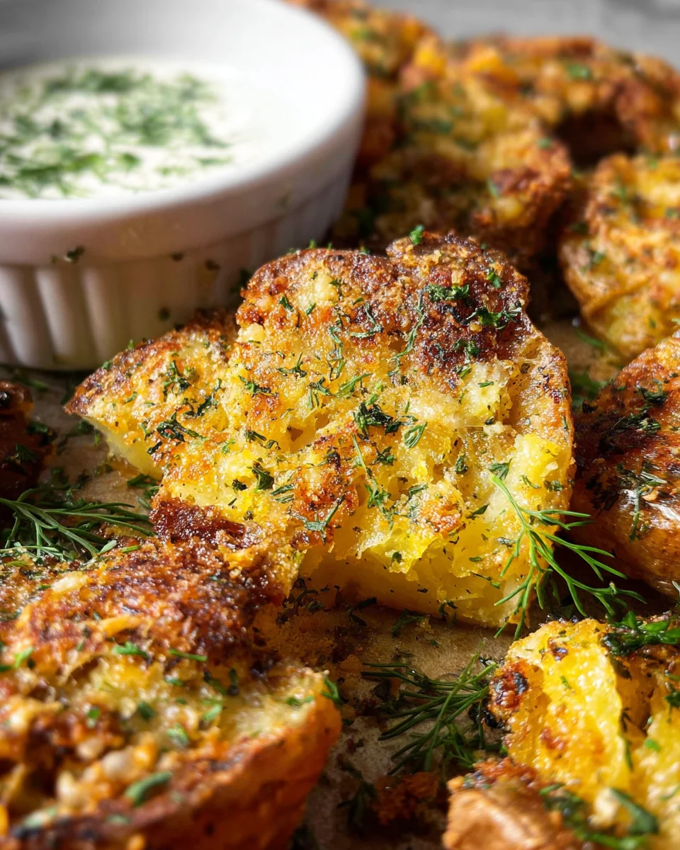 Parmesan Smashed Potatoes