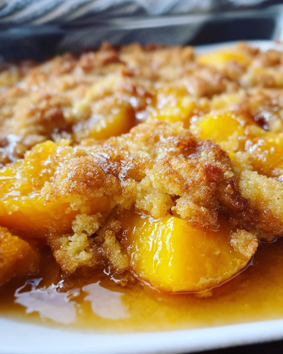 Peach Cobbler with Cake Mix
