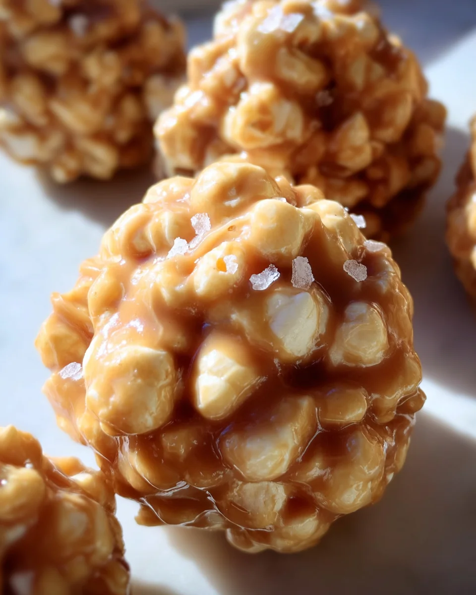 Peanut Butter Popcorn Balls