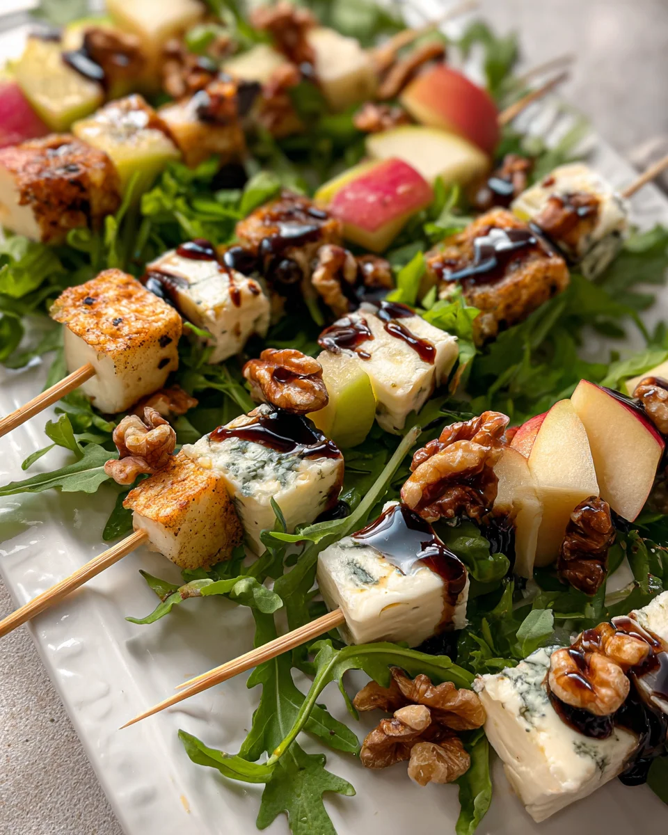 Pear & Brie Cheese Salad Skewers