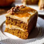 Pumpkin Cake with Caramel Cream Cheese Frosting