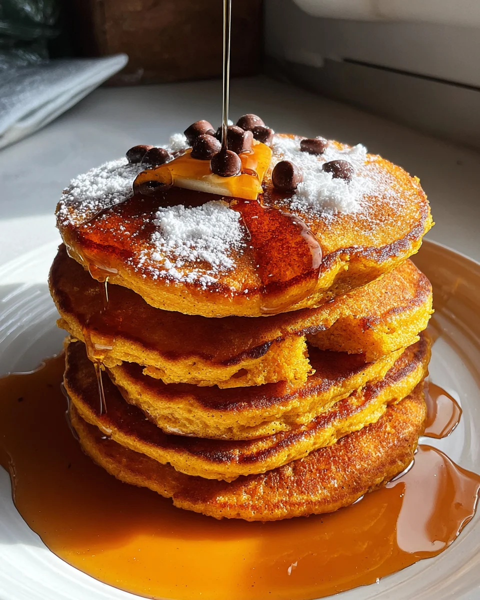 Pumpkin Cottage Cheese Pancakes
