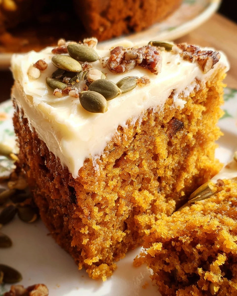 Pumpkin Spice Cake with Brown Sugar Cream Cheese Frosting
