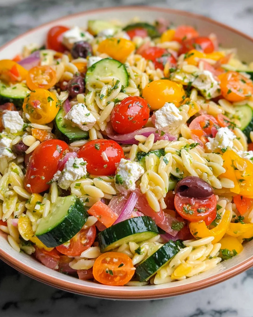 Rainbow Orzo Salad