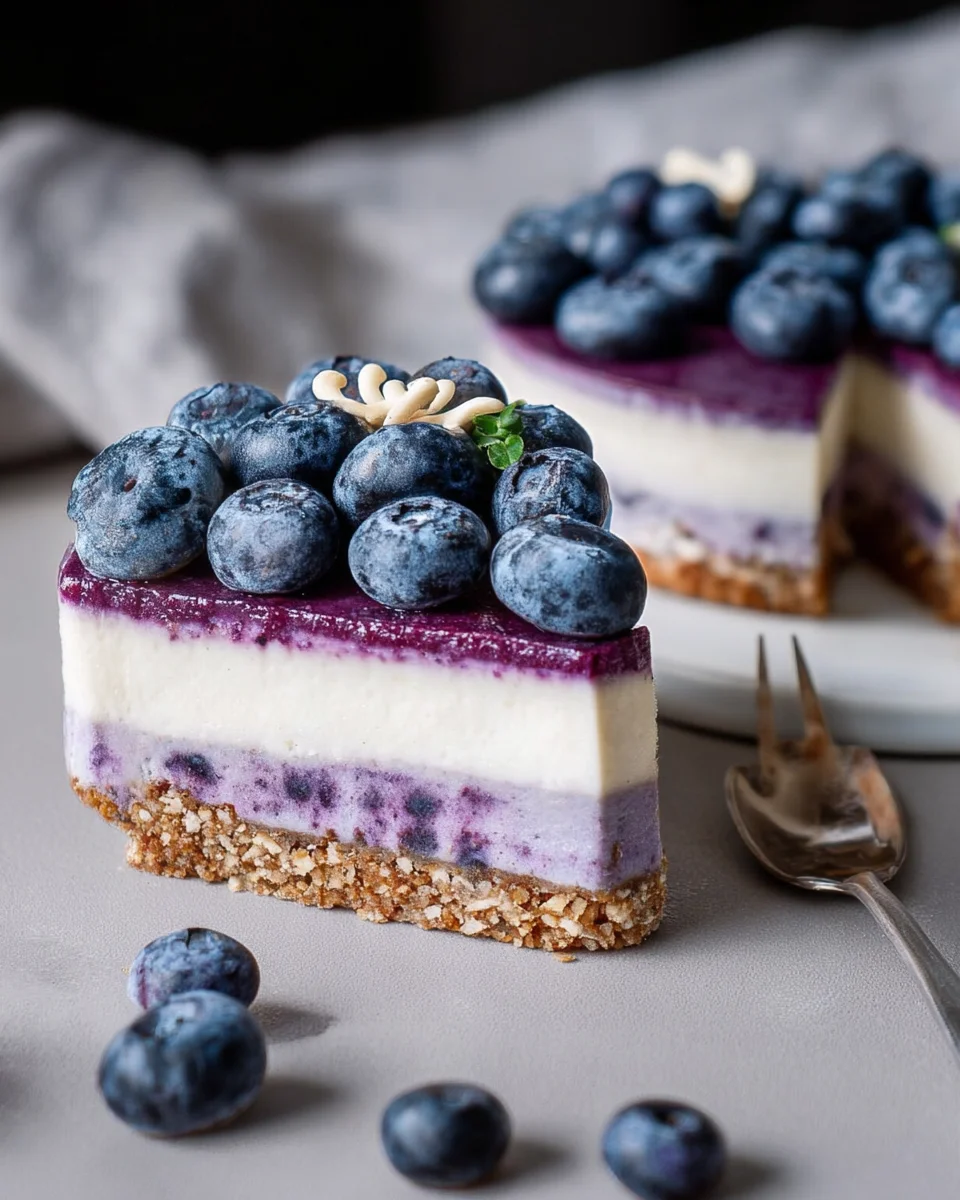 Raw Vegan Blueberry Cheesecake