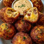 Reuben Balls with Spicy Thousand Island Dipping Sauce
