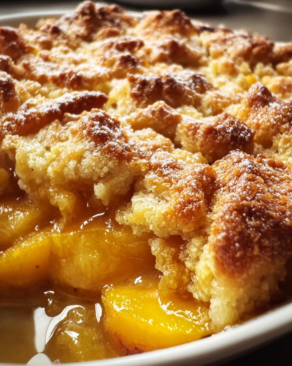 Ridiculously Easy Peach Cobbler