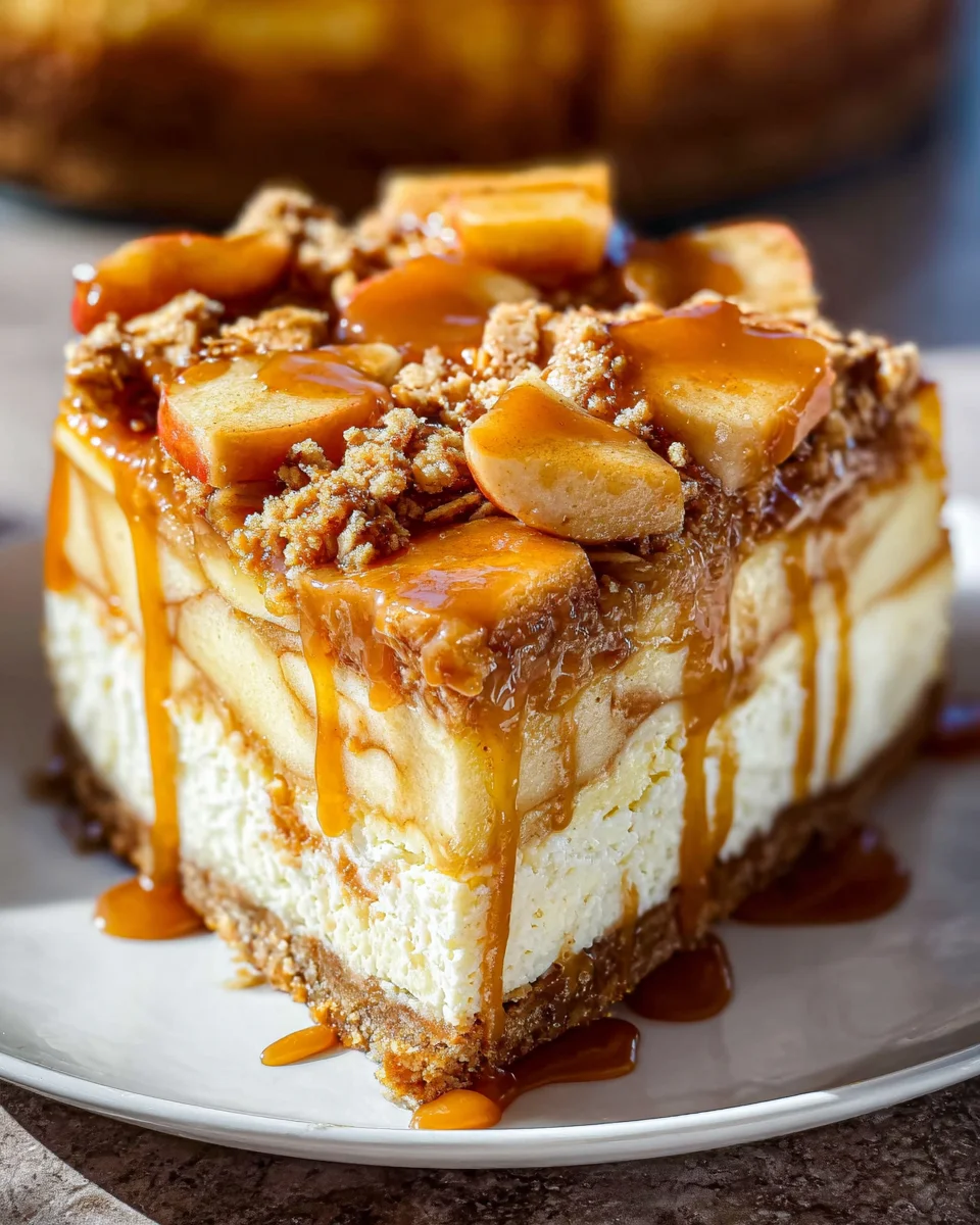 Salted Caramel Apple Pie Cheesecake