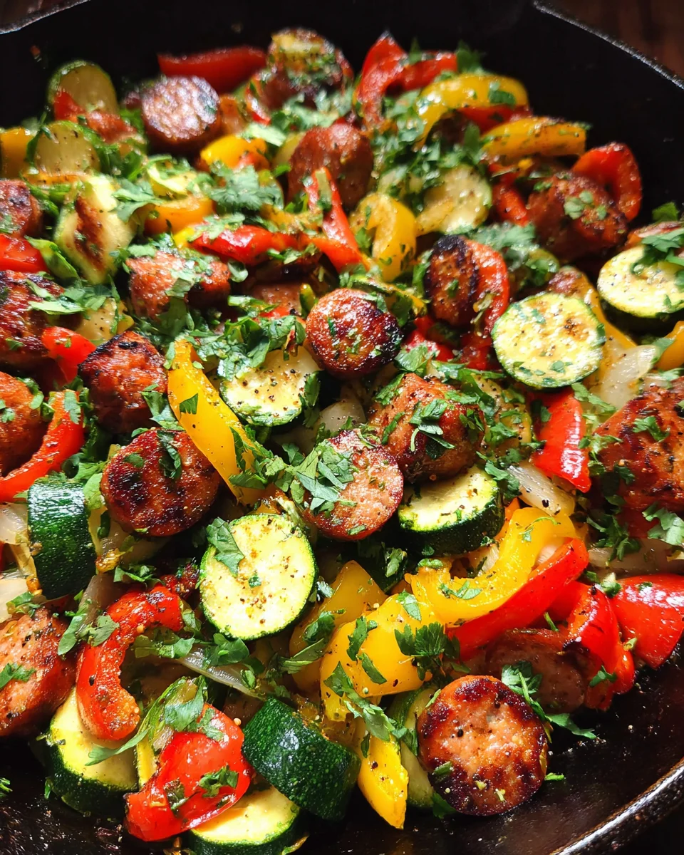 Sausage and Veggies Skillet - 30 Minute, One-Pan Meal