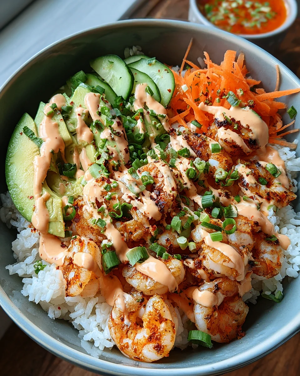 Shrimp Rice Bowls with Spicy Mayo