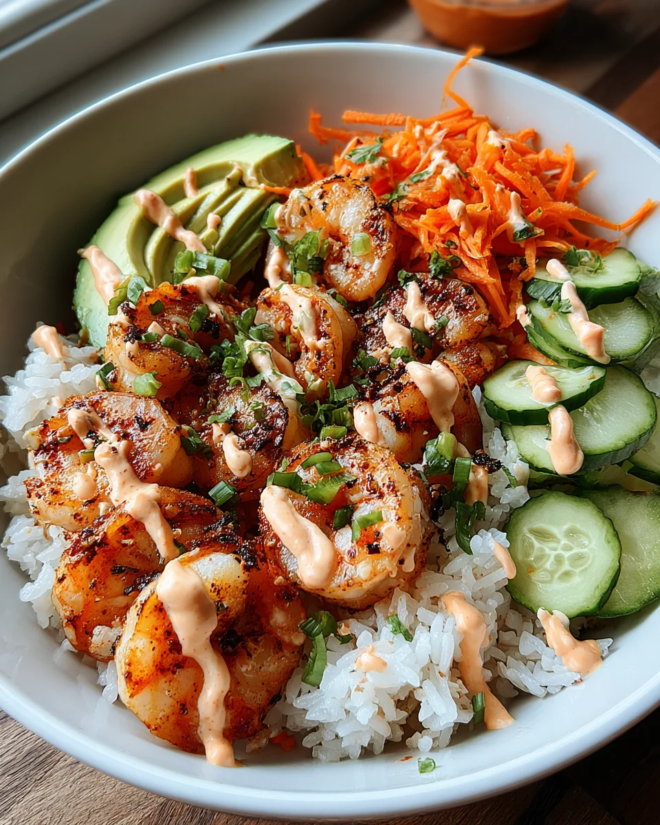 Shrimp Rice Bowls with Spicy Mayo