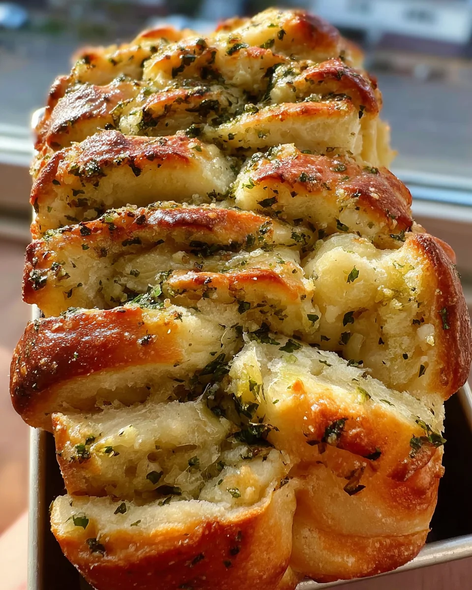 Sourdough Discard Garlic Pull Apart Bread