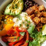 Spicy Baked Tofu Burrito Bowl