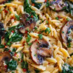 Spinach Mushroom Orzo