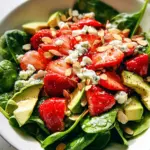 Strawberry Avocado Spinach Salad with Poppyseed Dressing