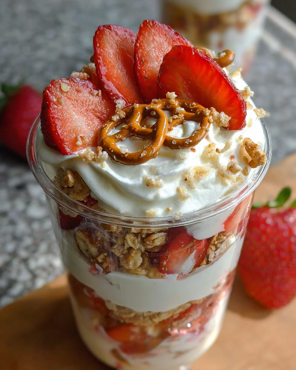 Strawberry Pretzel Salad Parfaits
